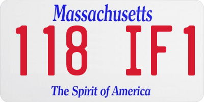 MA license plate 118IF1