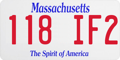 MA license plate 118IF2