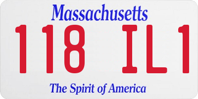 MA license plate 118IL1