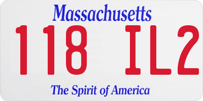 MA license plate 118IL2