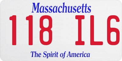 MA license plate 118IL6