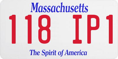 MA license plate 118IP1