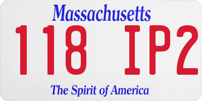 MA license plate 118IP2