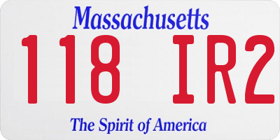 MA license plate 118IR2