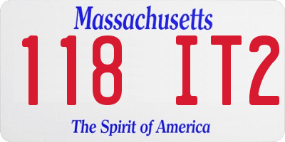 MA license plate 118IT2