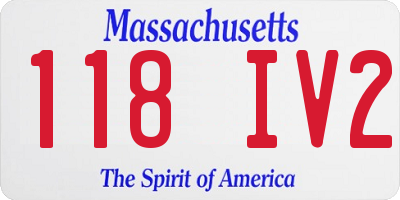 MA license plate 118IV2