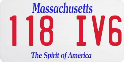 MA license plate 118IV6