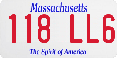 MA license plate 118LL6