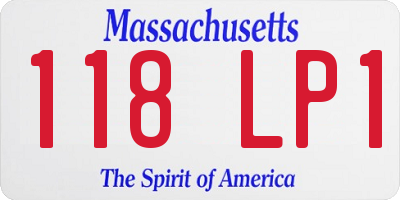 MA license plate 118LP1