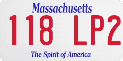 MA license plate 118LP2