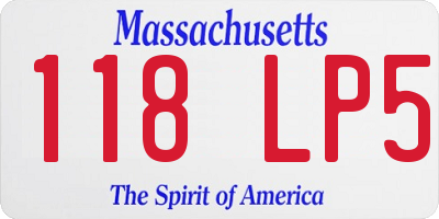 MA license plate 118LP5