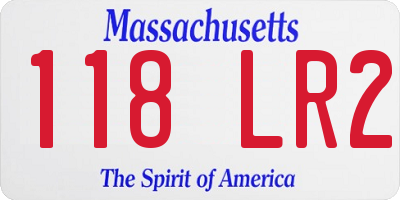 MA license plate 118LR2