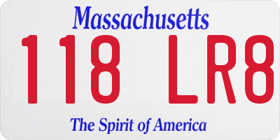 MA license plate 118LR8