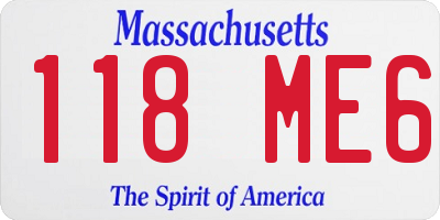 MA license plate 118ME6