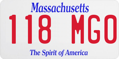 MA license plate 118MG0