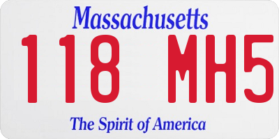 MA license plate 118MH5