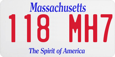 MA license plate 118MH7