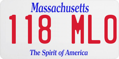 MA license plate 118ML0