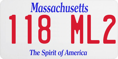 MA license plate 118ML2