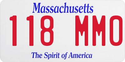 MA license plate 118MM0