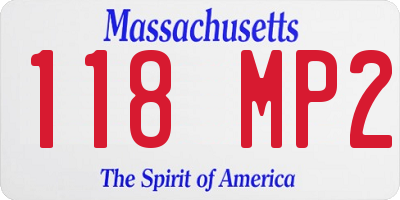 MA license plate 118MP2