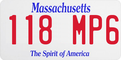 MA license plate 118MP6