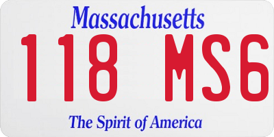 MA license plate 118MS6