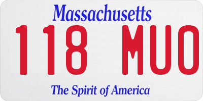 MA license plate 118MU0