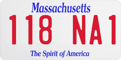 MA license plate 118NA1