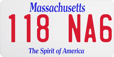 MA license plate 118NA6