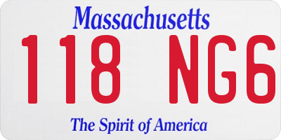 MA license plate 118NG6