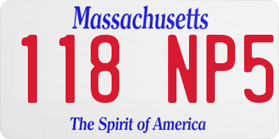 MA license plate 118NP5