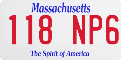MA license plate 118NP6