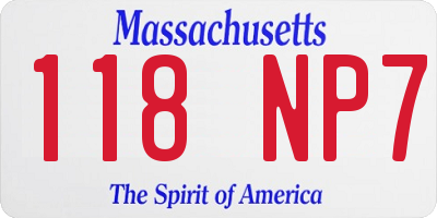 MA license plate 118NP7