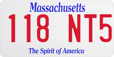 MA license plate 118NT5
