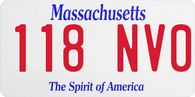MA license plate 118NV0
