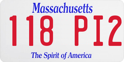 MA license plate 118PI2