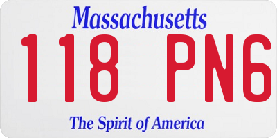 MA license plate 118PN6