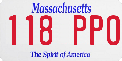 MA license plate 118PP0