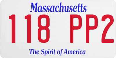 MA license plate 118PP2