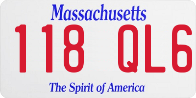 MA license plate 118QL6