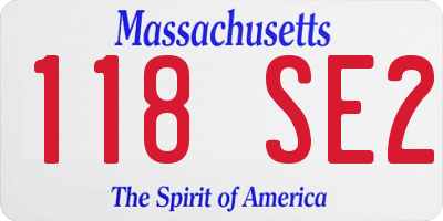 MA license plate 118SE2