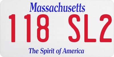 MA license plate 118SL2