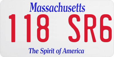 MA license plate 118SR6