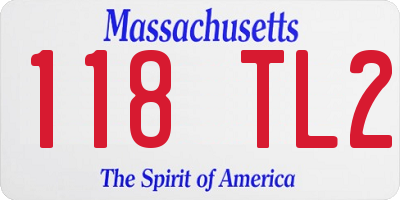 MA license plate 118TL2