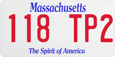 MA license plate 118TP2