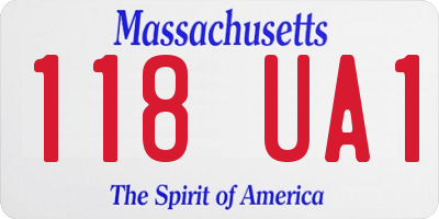 MA license plate 118UA1