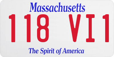 MA license plate 118VI1