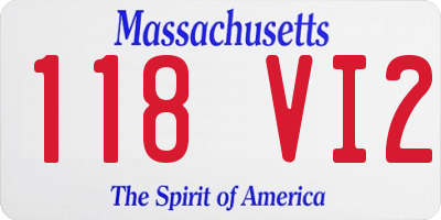 MA license plate 118VI2