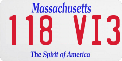 MA license plate 118VI3